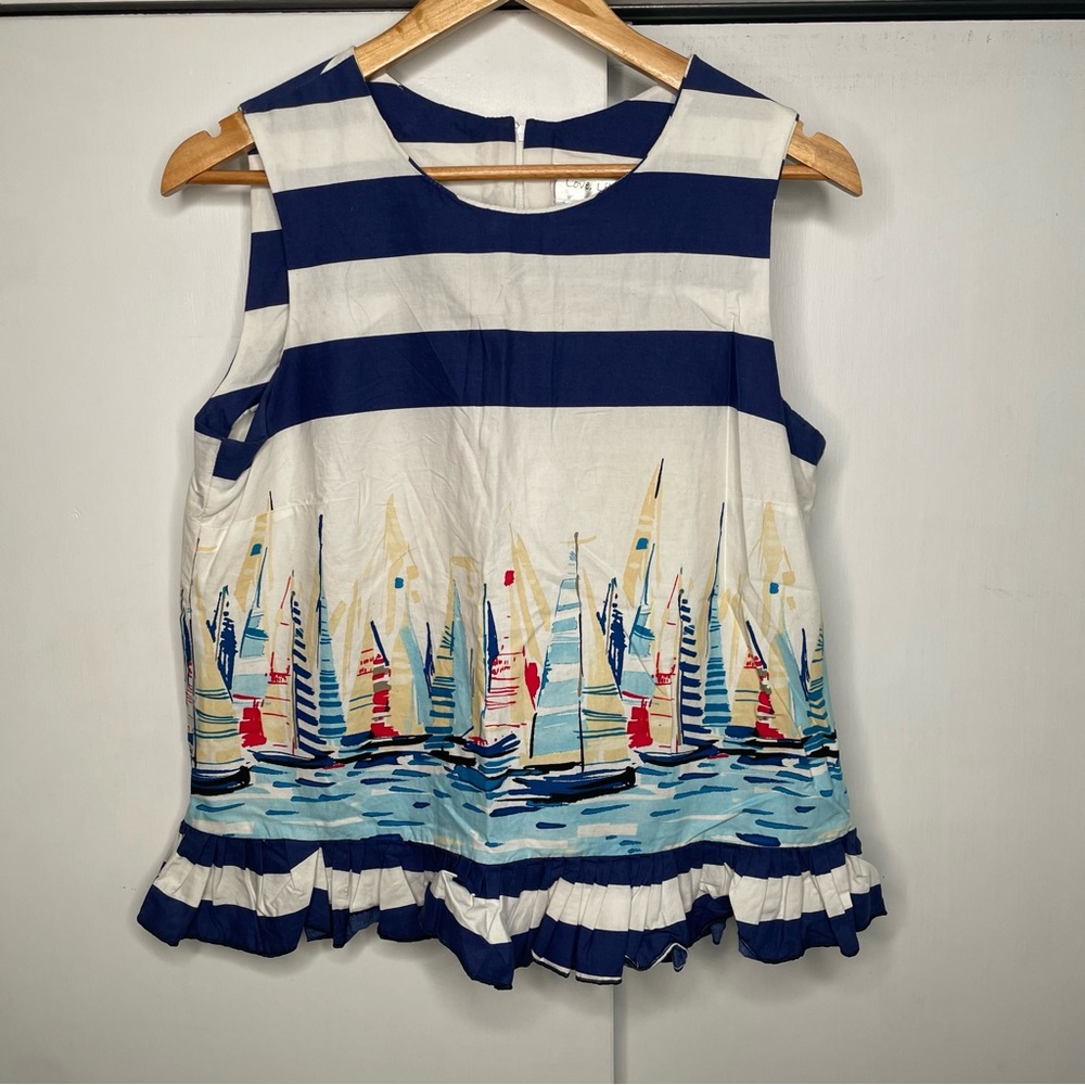 Love, Lilly sailboat tank top size L